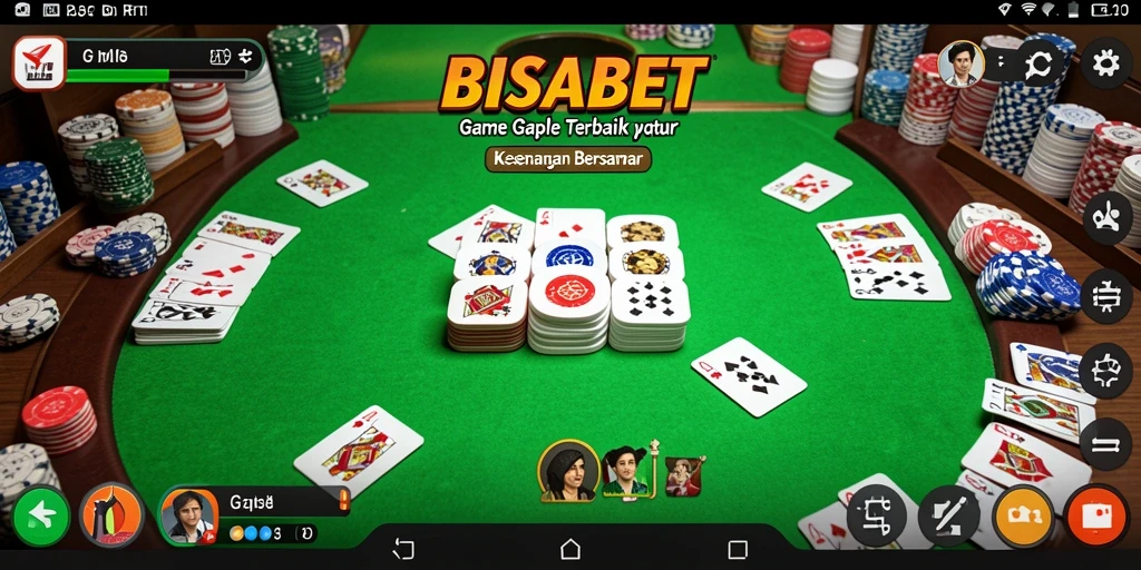 Screenshot gameplay Gaple yang menarik dan interaktif di BISABET.