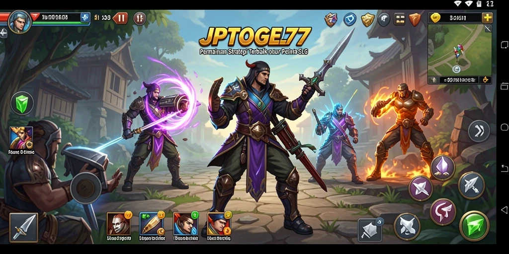 Screenshot gameplay JPTOGEL77 yang menampilkan strategi di medan perang.