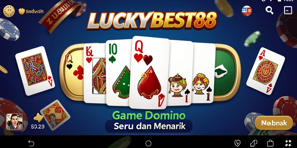 Tampilan gameplay menarik di LUCKYBEST88, menampilkan aksi domino seru.