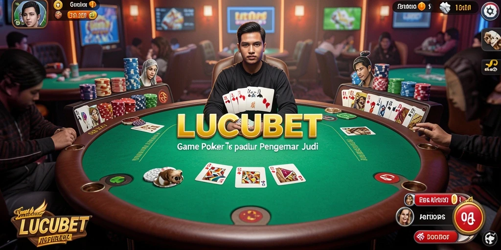 Gameplay seru LUCUBET dengan fitur poker yang mengasyikkan.