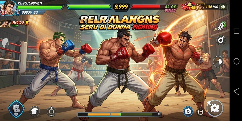 Tampilan screenshot SL999 menampilkan aksi pertarungan yang seru dan karakter-karakter ikonik.