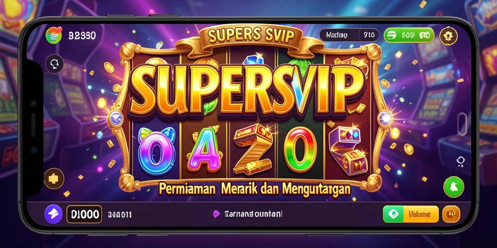 Tampilan menarik dari gameplay slot SUPERSVIP dengan berbagai fitur bonus.